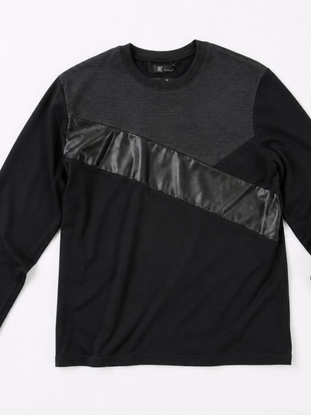 sleek black long sleeve pullover sweater